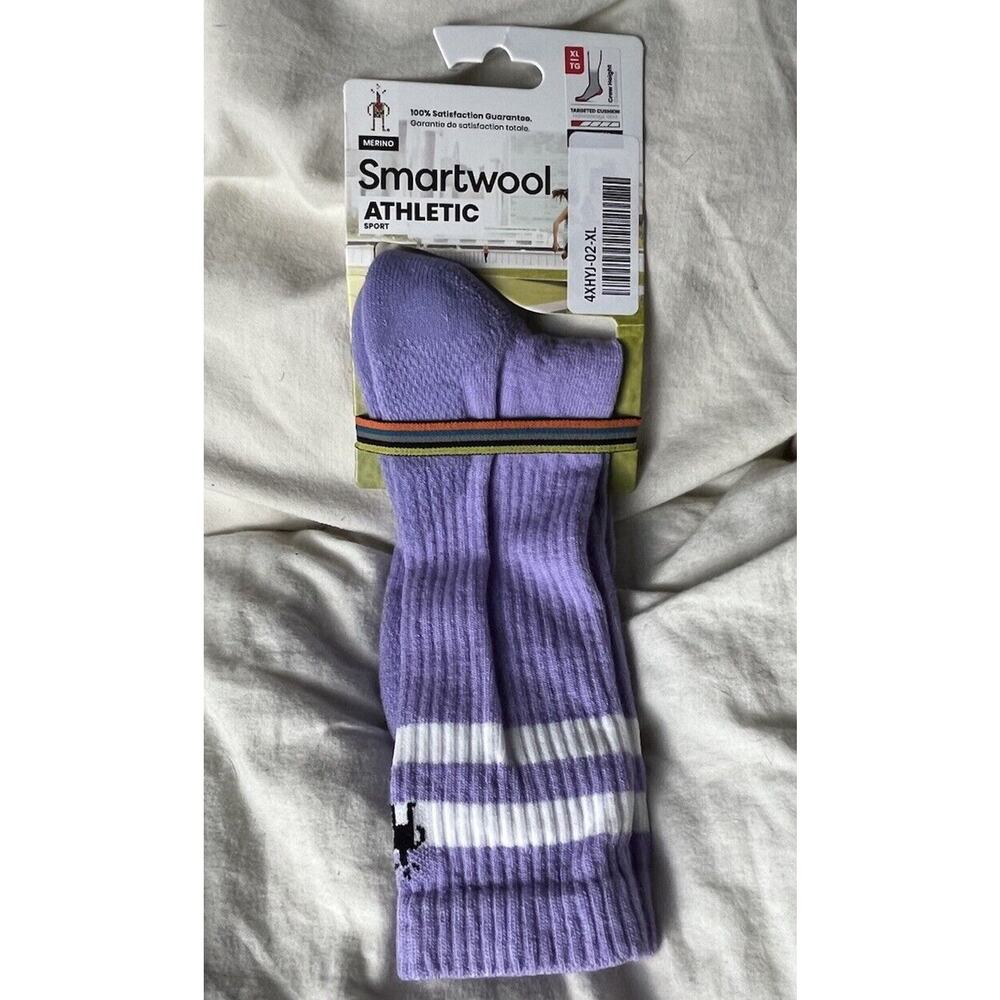 SmartWool Athletic Stripe Targeted Cushion Socks - Merino Wool, Crew Size XL